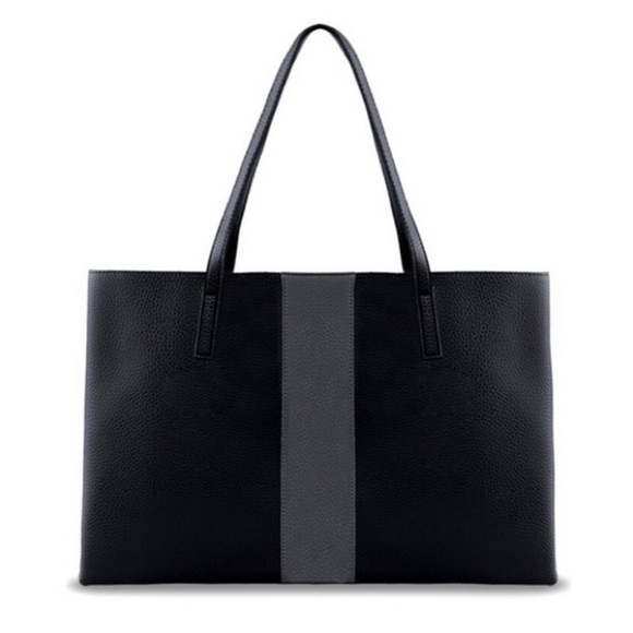 Vince Camuto Lucky Tote Pebbled Leather Bag in Black - Picture 6 of 12